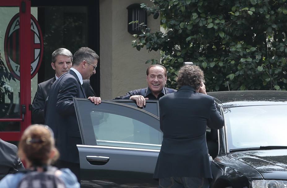 SIlvio Berlusconi a Milanello per il raduno del Milan. Ansa